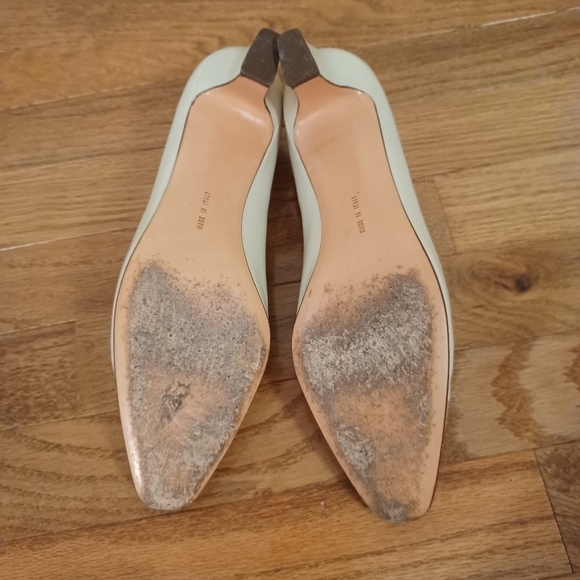 SALVATORE Ferragamo Classic Bone Quilted Cap Toe Shoes Sz 8 - Picture 7 of 7